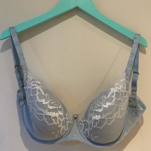 Baby blue lacy bra